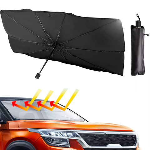 Quitasol Auto Parasol Parabrisas Tipo Sombrilla Cubre Sol - Imagen 3