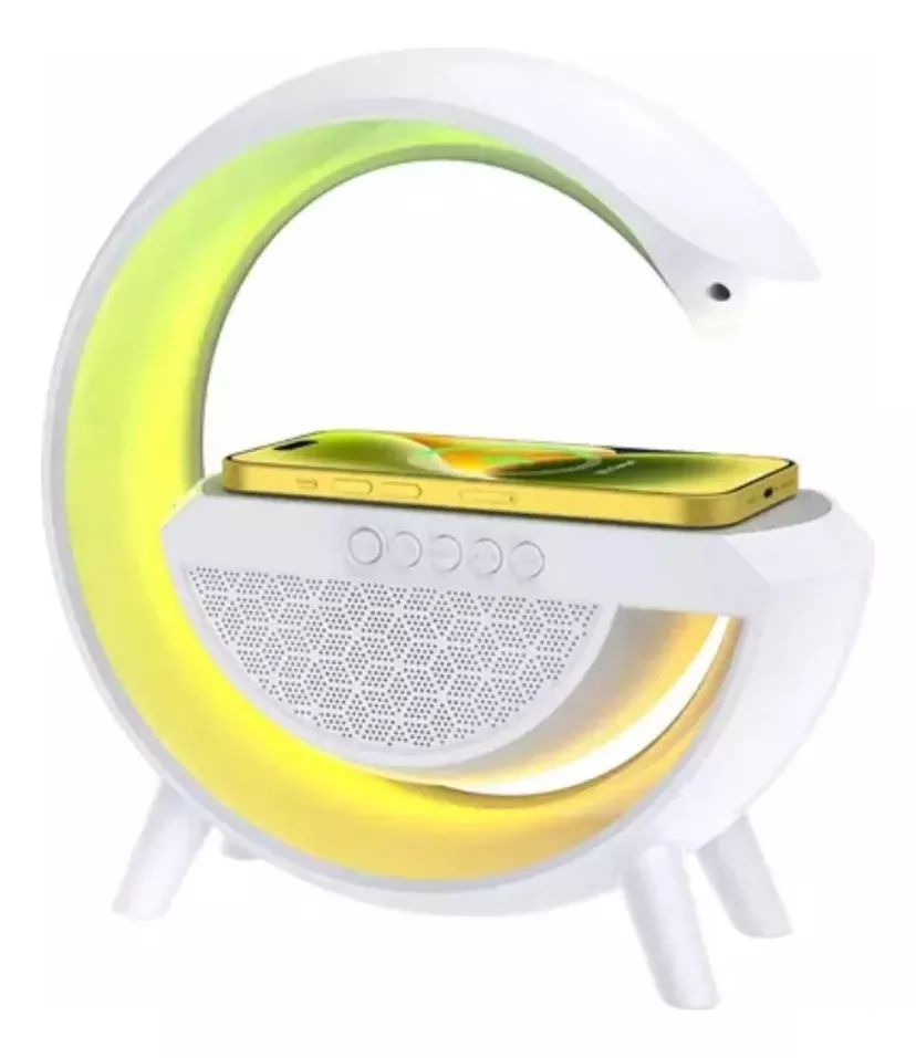 Parlante RGB Lámpara de Mesa Multicolor Con Cargador Inalambrico - Imagen 3
