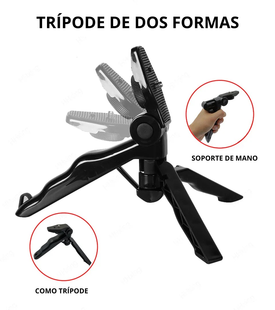 Tripode De Celular Con Luz Y Microfono - Imagen 2