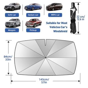 Quitasol Auto Parasol Parabrisas Tipo Sombrilla Cubre Sol