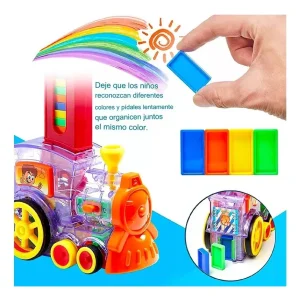 Tren Dominó Automático Electrónico Juguete Acomodador Bloque