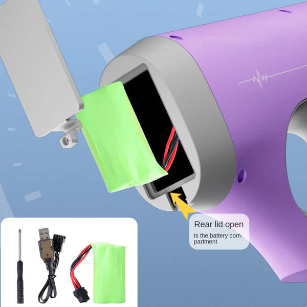 Pistola De Agua Electrica Con Luces Potente Chorro De Agua - Imagen 3