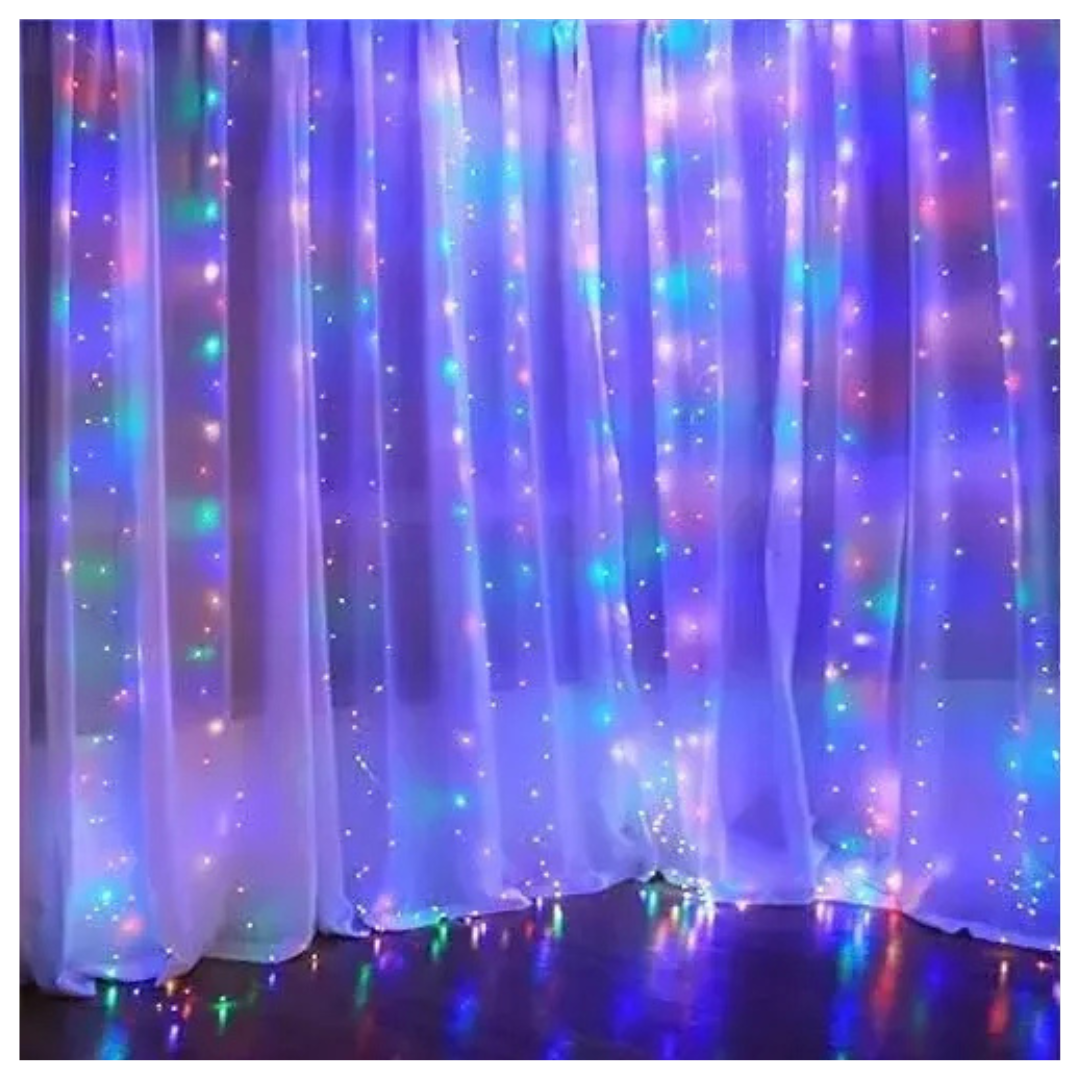 Luces de Cortina Multicolor Ancho