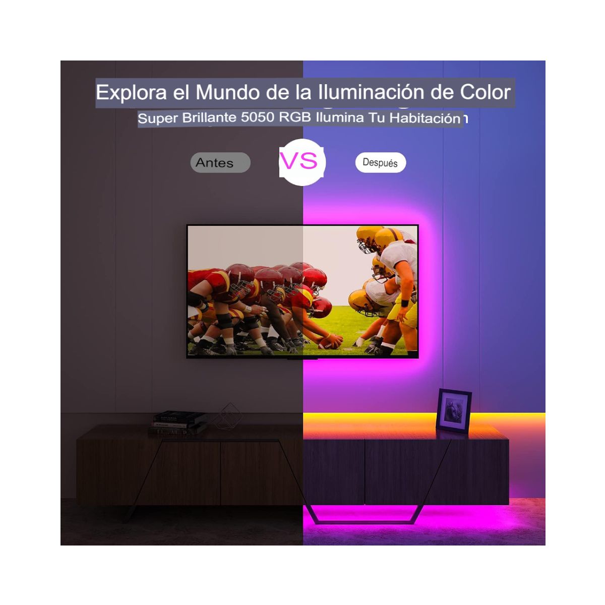 Tiras de luces RGB, decoración para el hogar, 1 rollo - Imagen 2