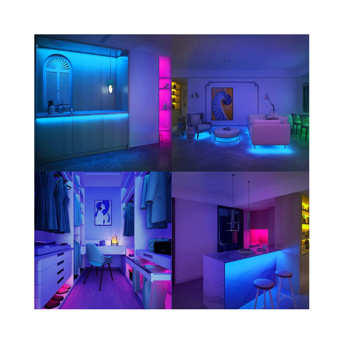 Tiras de luces RGB, decoración para el hogar, 1 rollo - Imagen 5