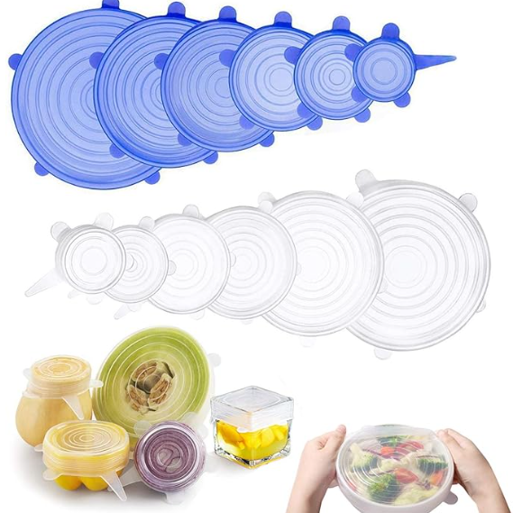 Tapas ajustables de silicona 6 unidades - Imagen 2