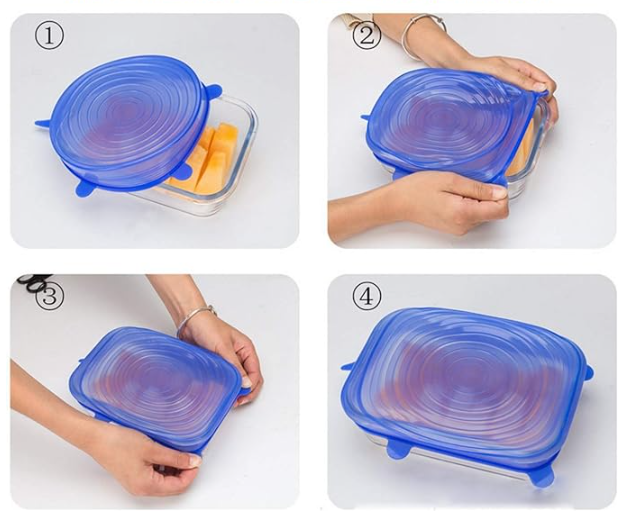 Tapas ajustables de silicona 6 unidades - Imagen 3