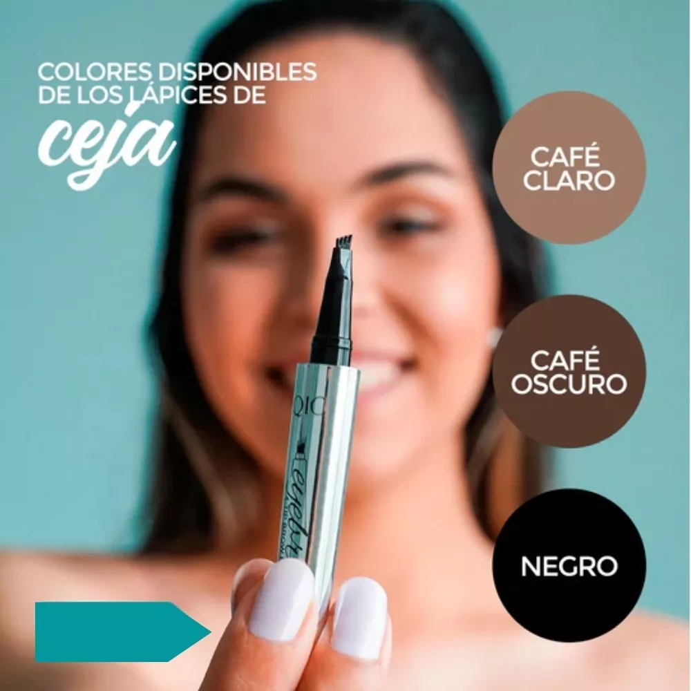 Lápiz liquido de cejas qic de cuatro puntas impermeable - Imagen 3