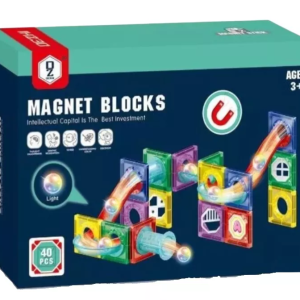 Juguete Magnético Luminoso Magnetic Diy Blocks 40 Piezas